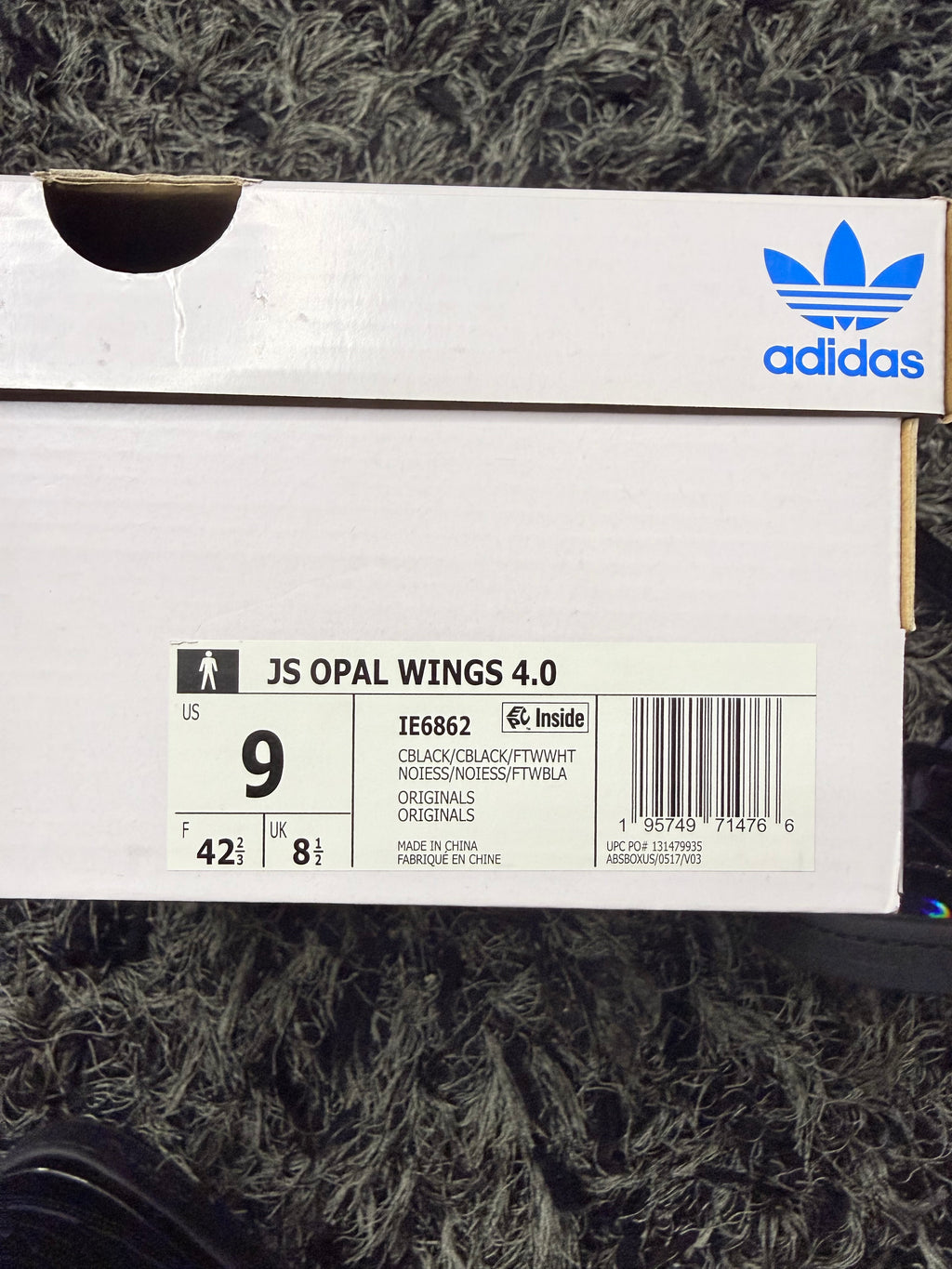 Sz(9) Adidas x Jeremy Scott 4.0 Black Opal