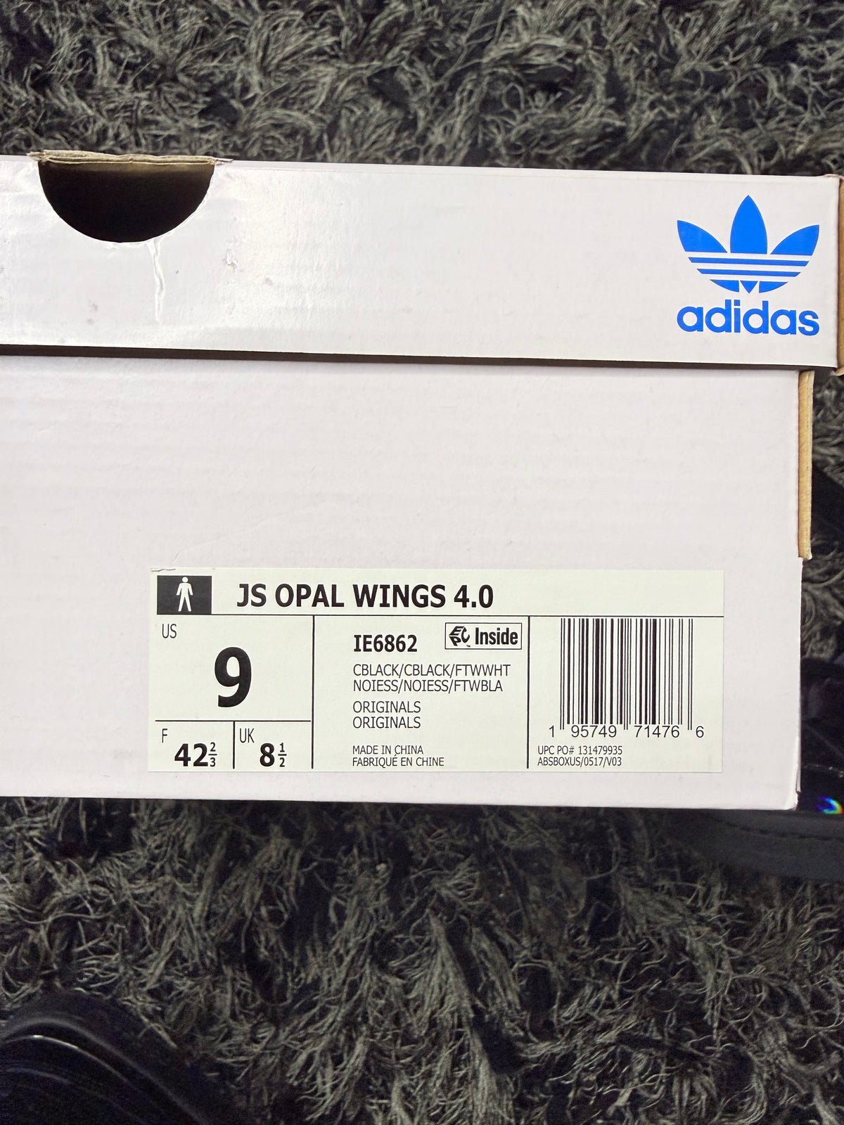 Sz(9) Adidas x Jeremy Scott 4.0 Black Opal