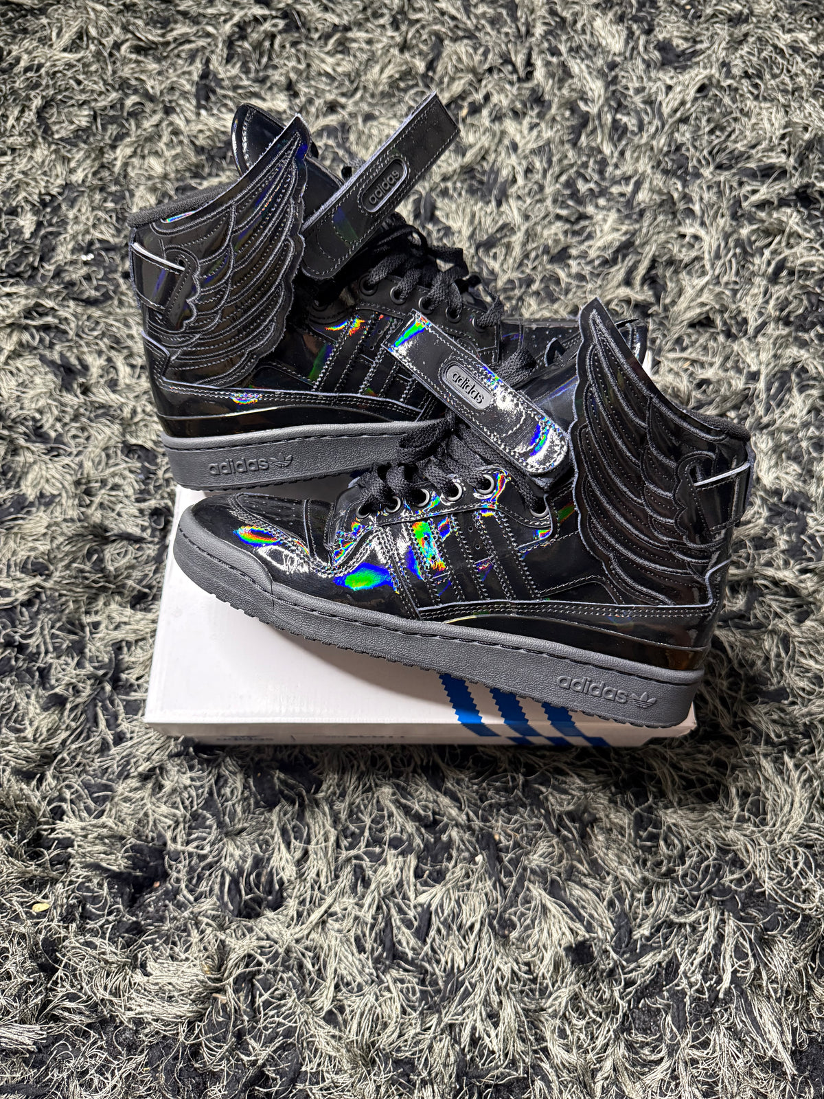 Sz(9) Adidas x Jeremy Scott 4.0 Black Opal