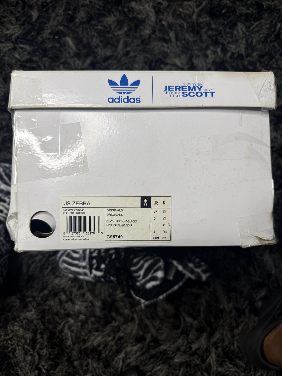 Sz(8) Adidas x Jeremy Scott Zebra “DS”