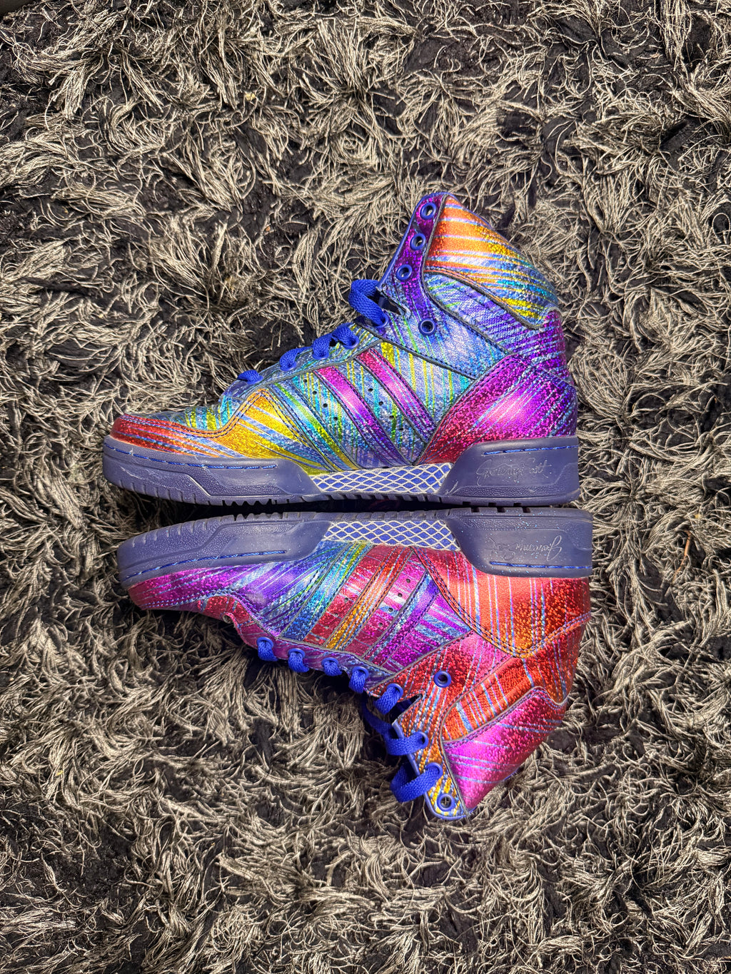 Sz(5.5) Adidas x Jeremy Scott Rainbow Foil 1.0