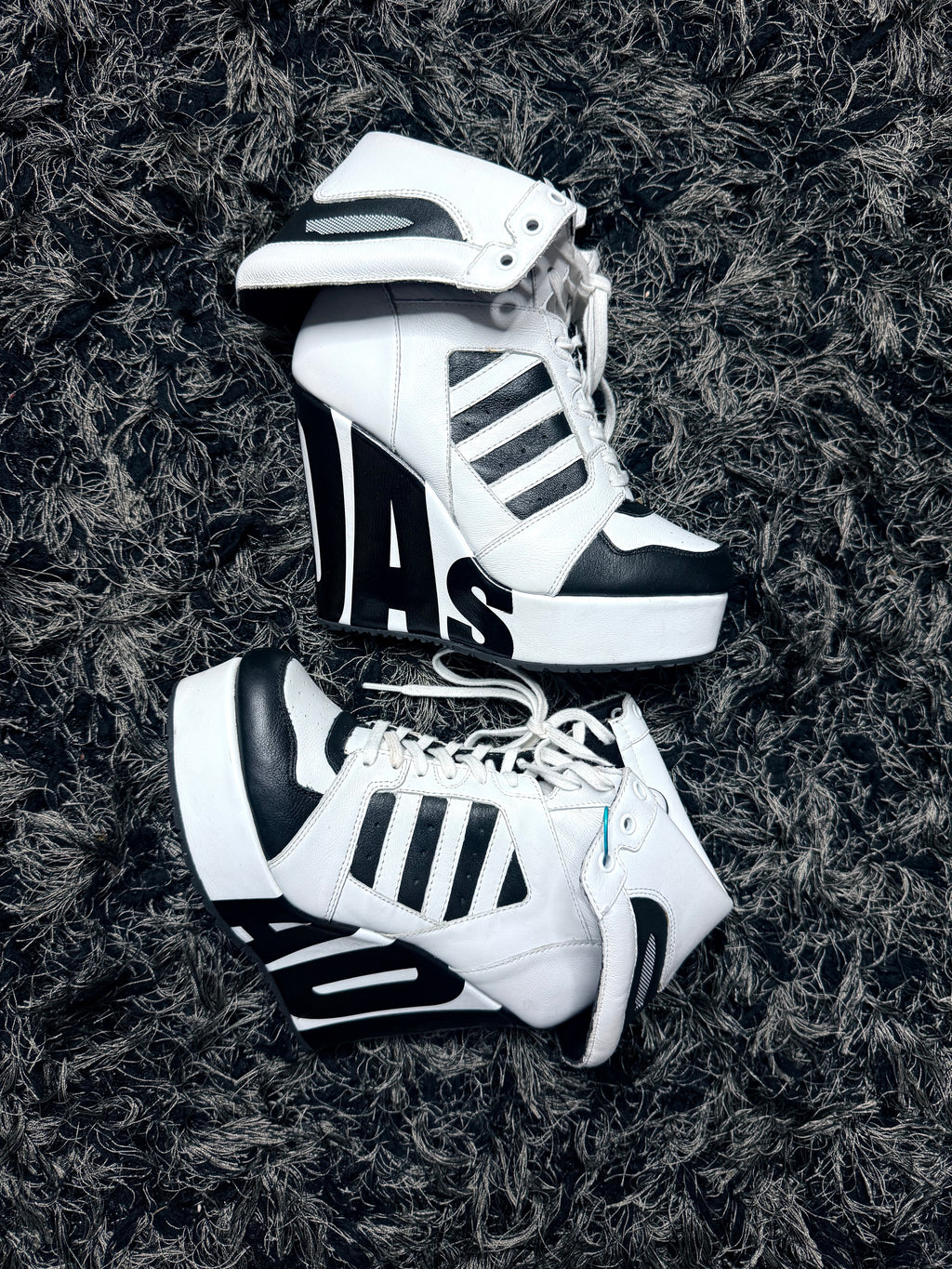Sz(6.5) Adidas x Jeremy Scott streetball platform wedge