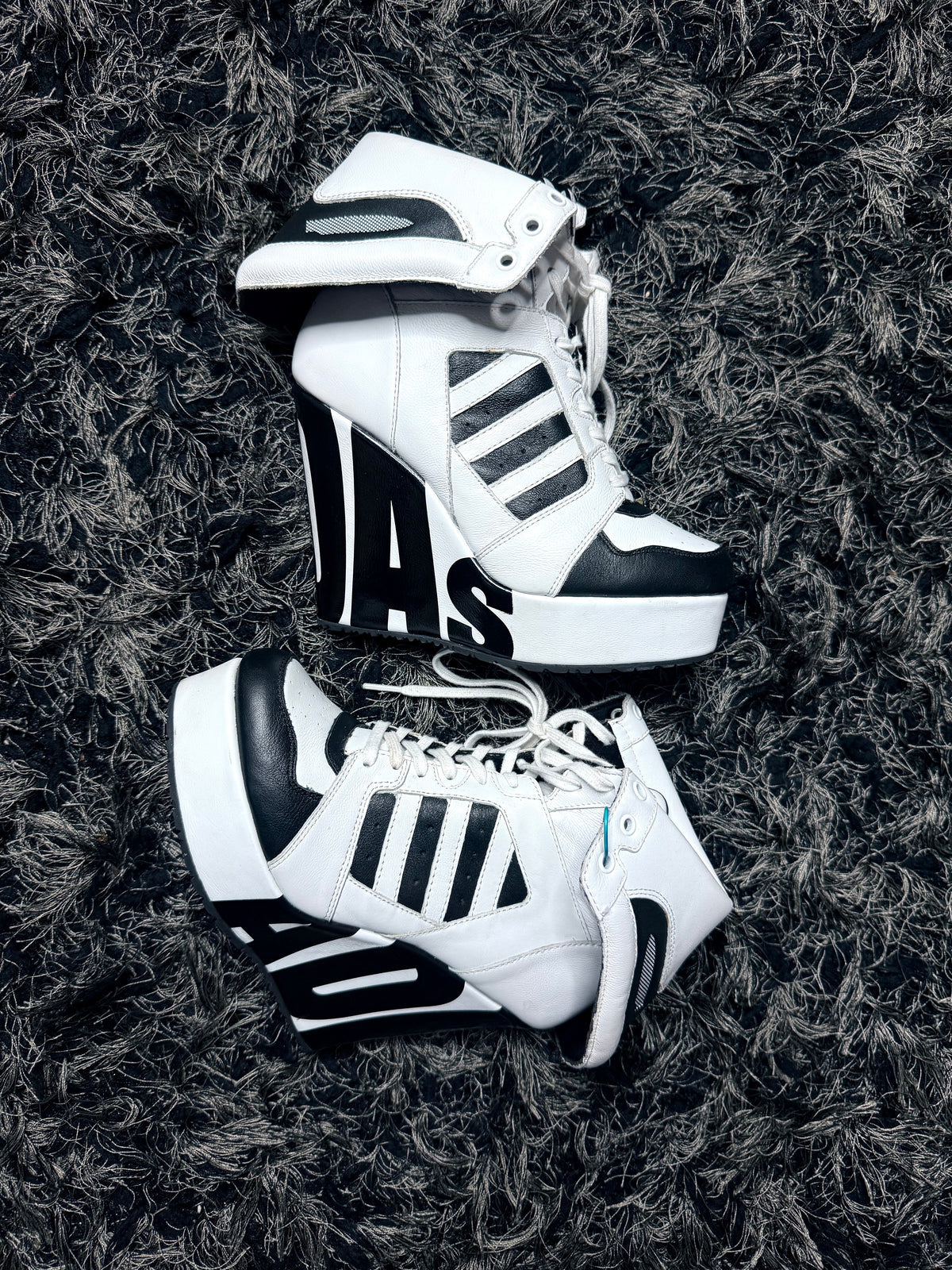Sz(6.5) Adidas x Jeremy Scott streetball platform wedge