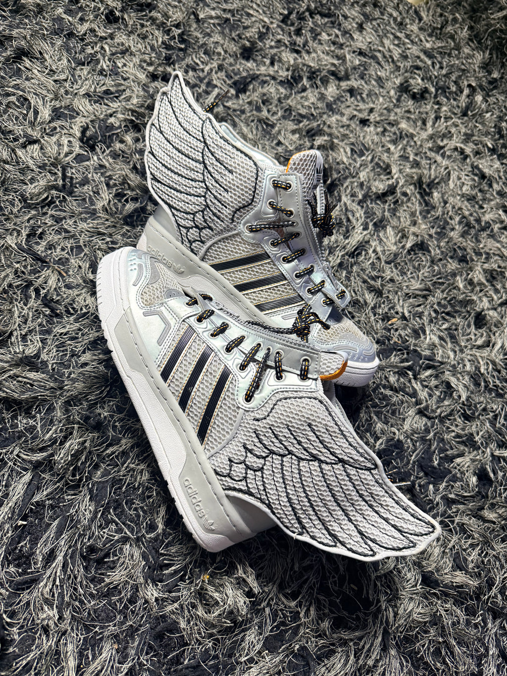 Sz(8) Adidas x Jeremy Scott grey mesh 2.0