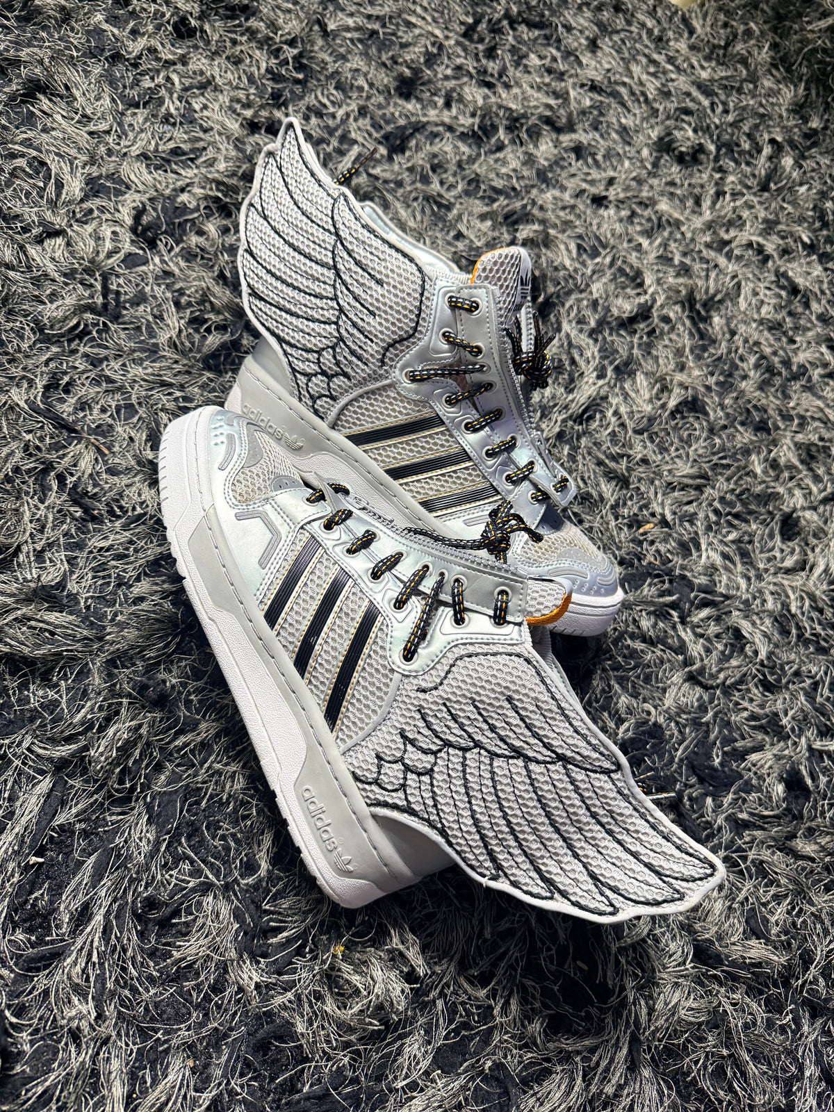 Sz(8) Adidas x Jeremy Scott grey mesh 2.0