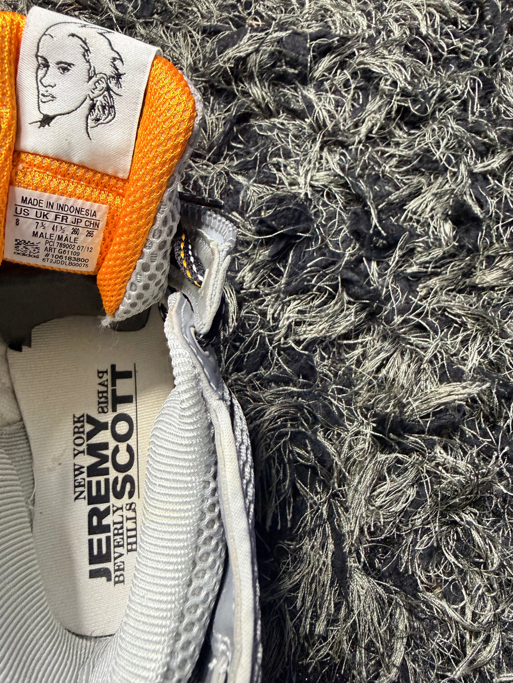 Sz(8) Adidas x Jeremy Scott grey mesh 2.0