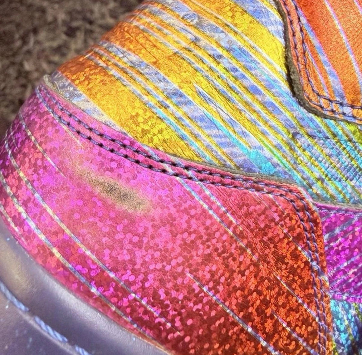 Sz(11.5) Adidas x Jeremy Scott Rainbow Foil 1.0