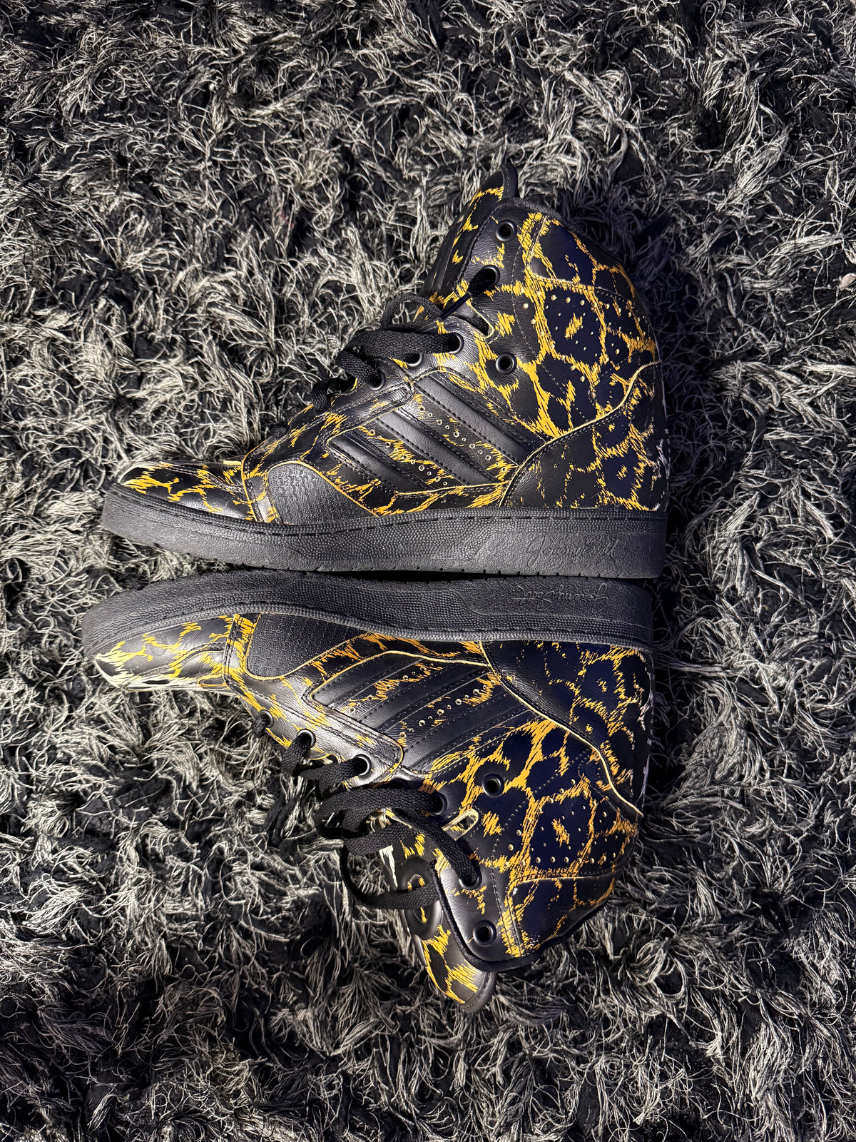 Sz(12) Adidas x Jeremy Scott leopard hi instinct