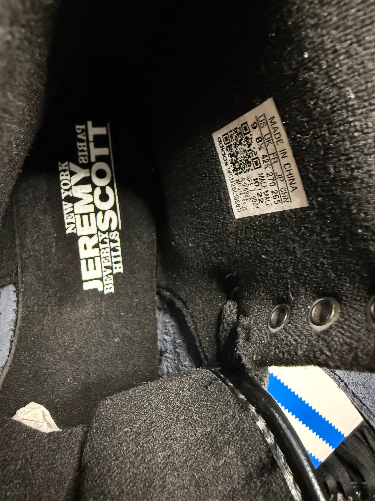 Sz(9) Adidas x Jeremy Scott 4.0 Black Opal