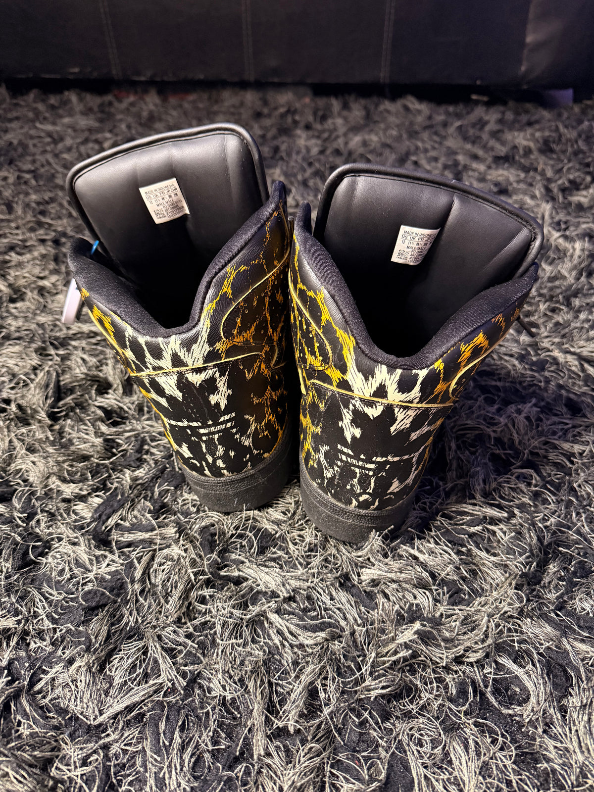 Sz(12) Adidas x Jeremy Scott leopard hi instinct