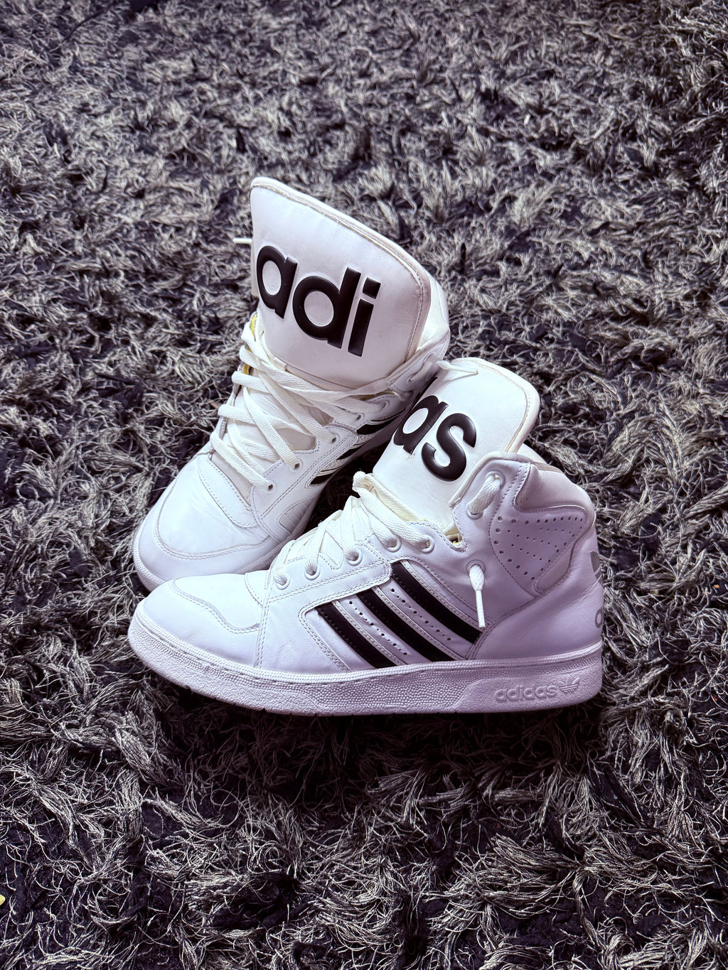 Sz(11) Adidas x Jeremy Scott white hi instinct