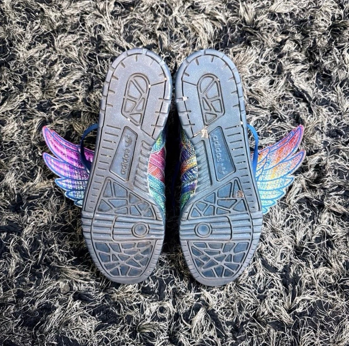 Sz(11.5) Adidas x Jeremy Scott Rainbow Foil 1.0