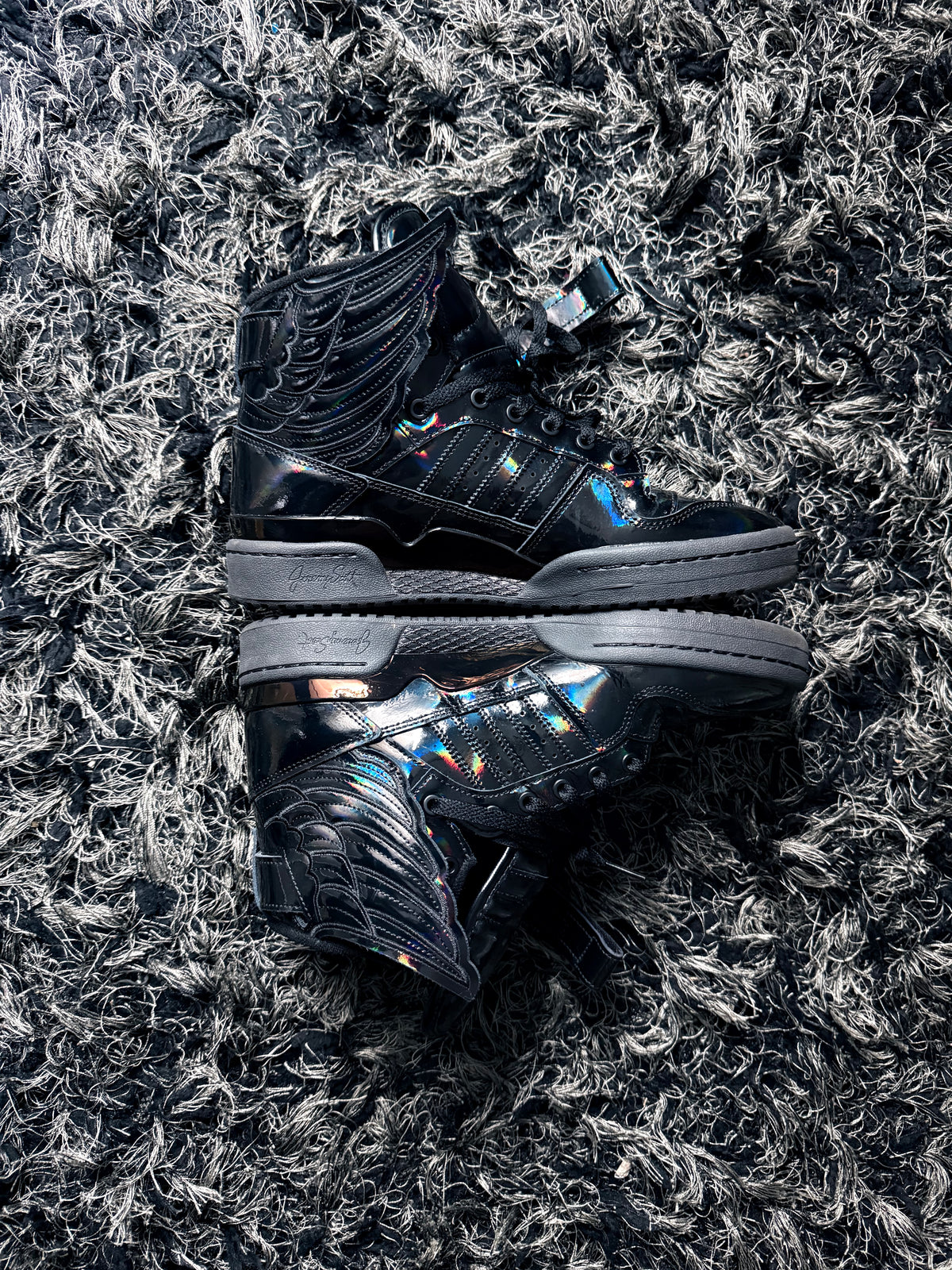 Sz(9.5) Adidas x Jeremy Scott 4.0 Black Opal
