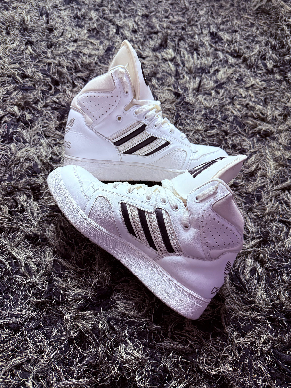 Sz(11) Adidas x Jeremy Scott white hi instinct