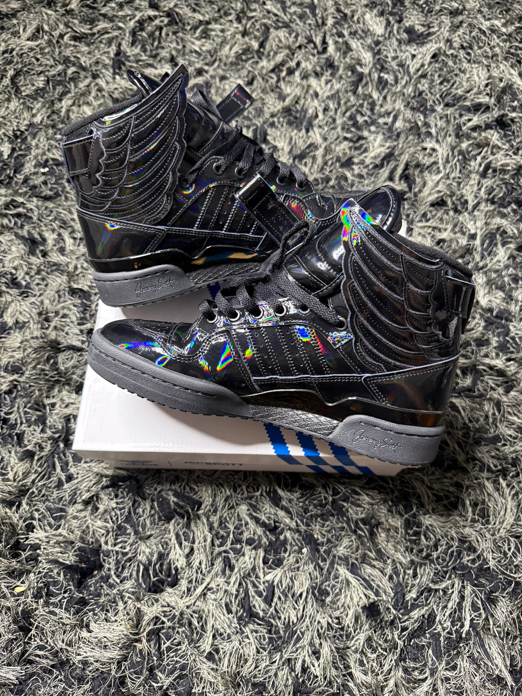 Sz(9) Adidas x Jeremy Scott 4.0 Black Opal